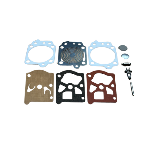 Set of gaskets and seals on a white background