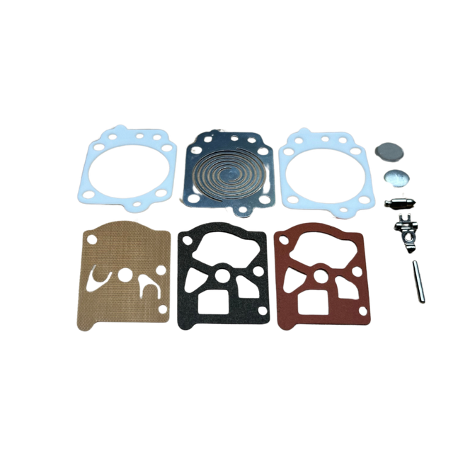 Set of gaskets and seals on a white background