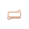 Rectangular gasket with two holes on a white background