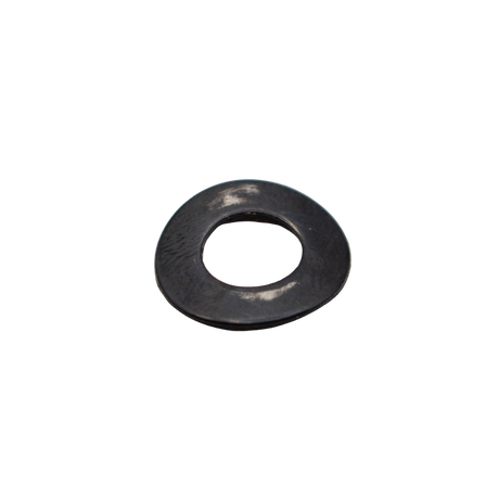 Black washer on a white background